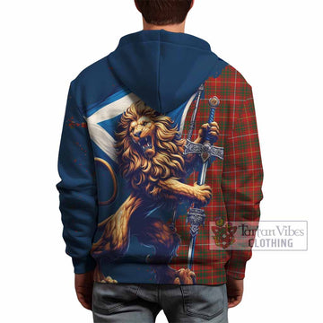 Bruce Tartan Family Crest Hoodie with Scottish Majestic Lion