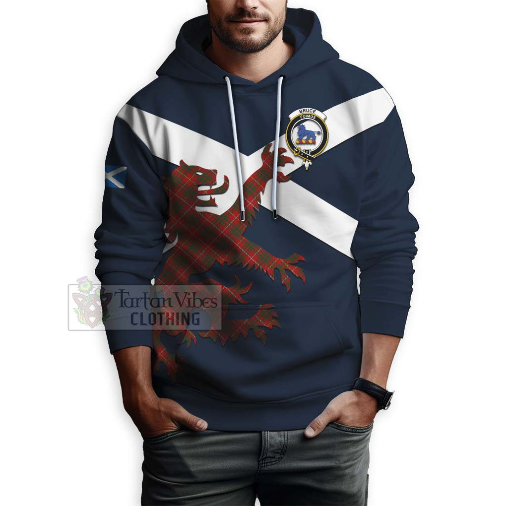 Tartan Vibes Clothing Bruce Tartan Lion Rampant Hoodie – Proudly Display Your Heritage with Alba Gu Brath and Clan Name