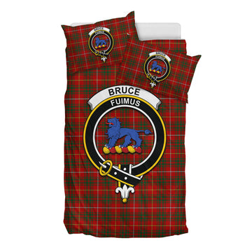 Bruce Tartan Bedding Set with Family Crest