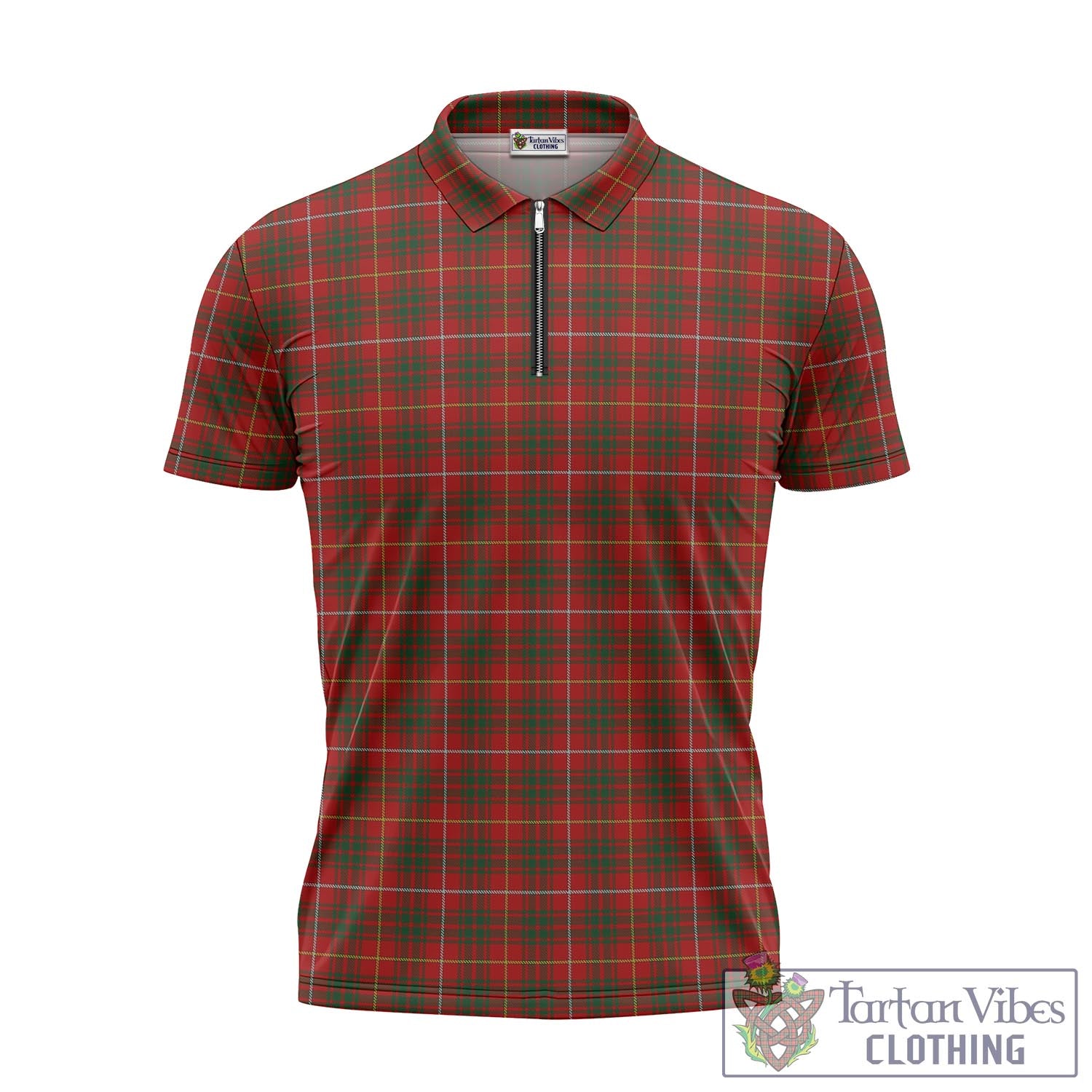 Tartan Vibes Clothing Bruce Tartan Zipper Polo Shirt