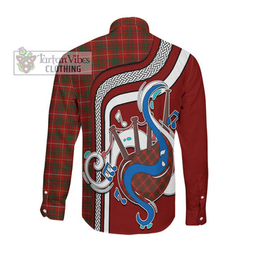 Bruce Tartan Long Sleeve Button Shirt with Epic Bagpipe Style