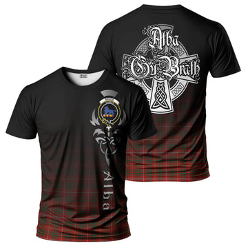 Bruce Tartan T-Shirt Featuring Alba Gu Brath Family Crest Celtic Inspired