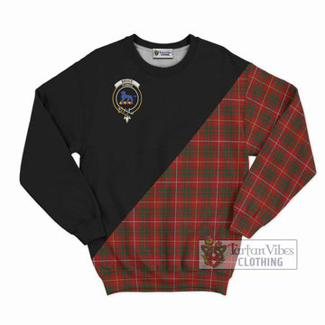 Bruce Tartan Sweatshirt with Family Crest and Military Logo Style