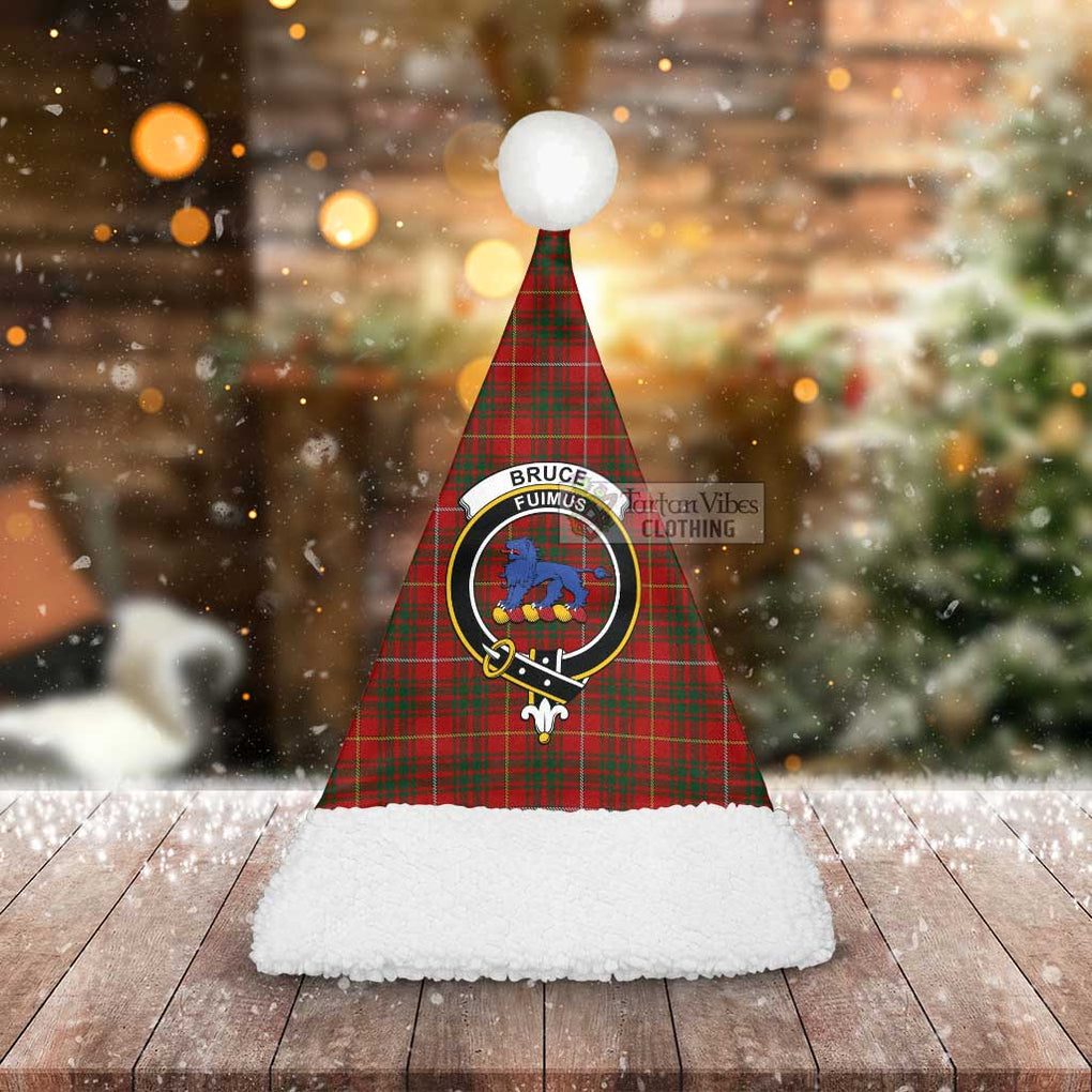 Bruce Tartan Christmas Santa Hats with Family Crest - Tartan Vibes Clothing