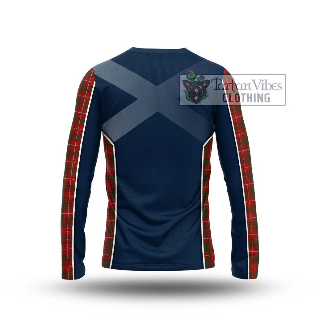 Bruce Tartan Long Sleeve T-Shirt with Family Crest and Lion Rampant Vibes Sport Style - Tartan Vibes Clothing