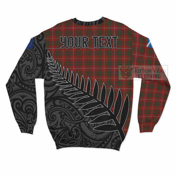 Bruce Crest Tartan Sweatshirt with New Zealand Silver Fern Half Style