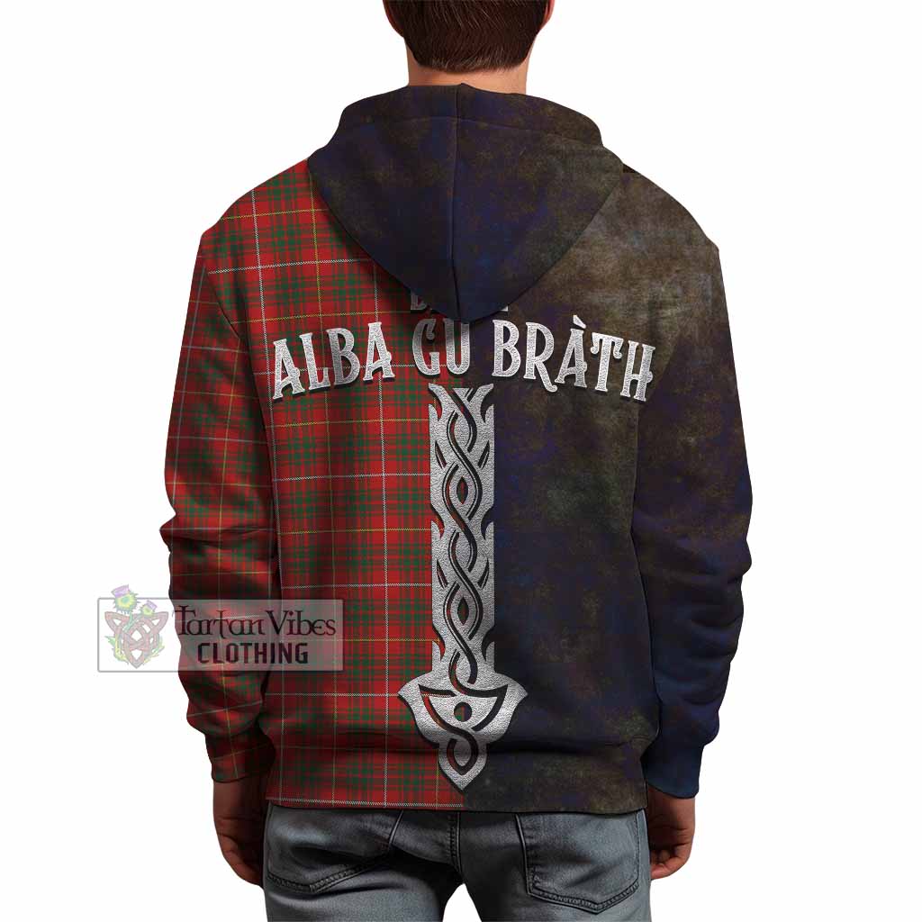 Bruce Tartan Family Crest Hoodie Alba Gu Brath Be Brave Lion Ancient Style - Tartan Vibes Clothing