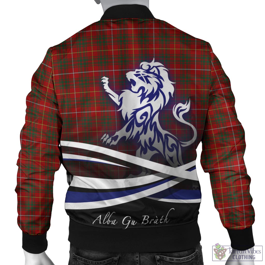 Tartan Vibes Clothing Bruce Tartan Bomber Jacket with Alba Gu Brath Regal Lion Emblem