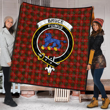 Bruce Tartan Quilt with Family Crest