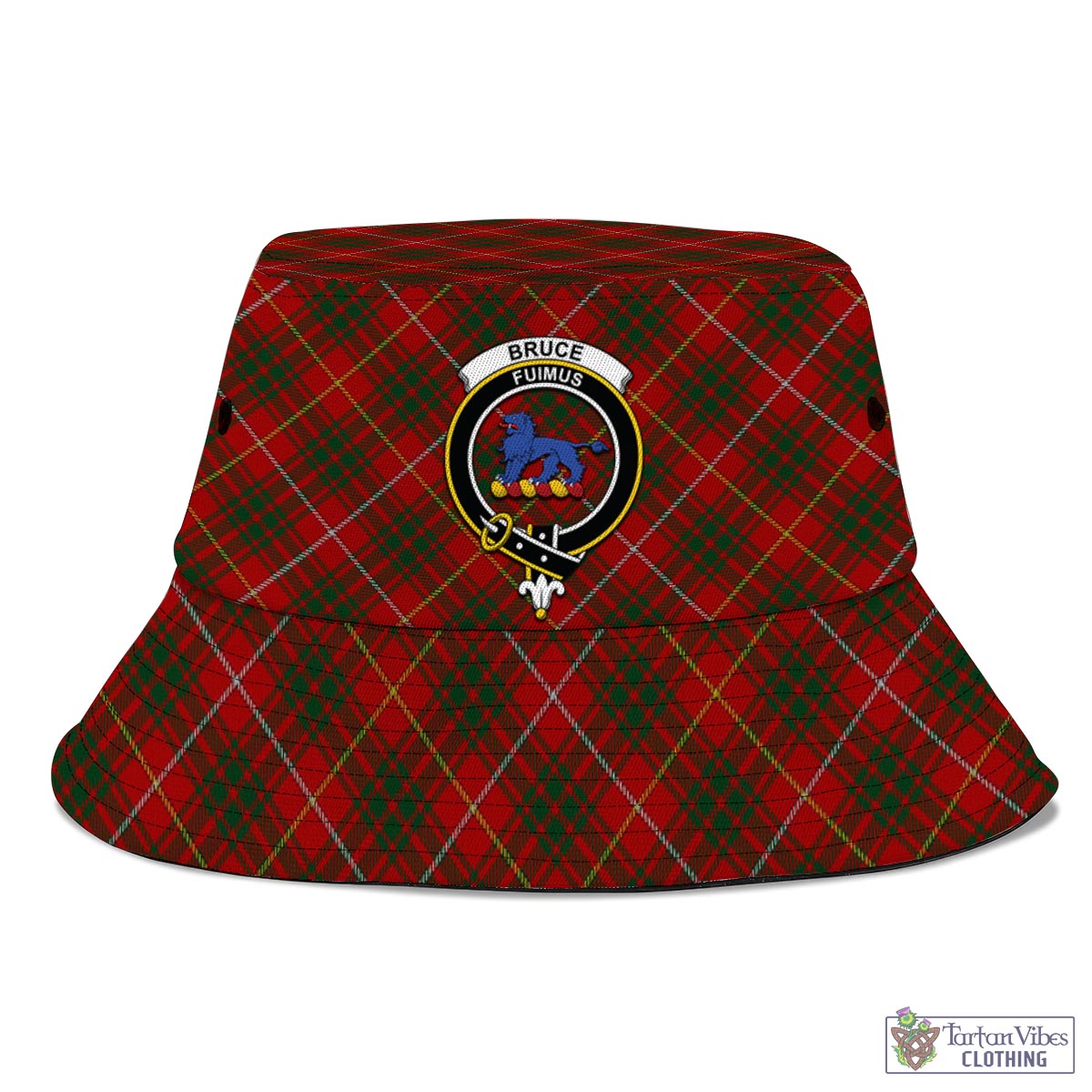 Tartan Vibes Clothing Bruce Tartan Bucket Hat with Family Crest