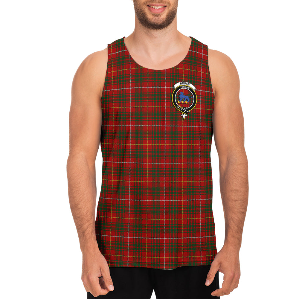 Bruce Tartan Mens Tank Top with Family Crest - Tartan Vibes Clothing