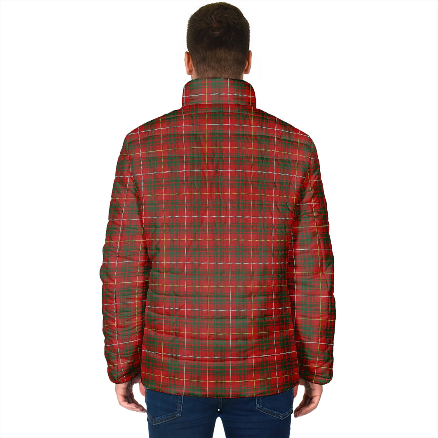 Bruce Tartan Padded Jacket with Family Crest - Tartan Vibes Clothing