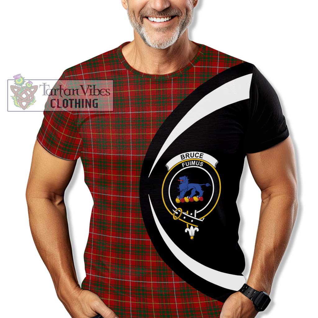 Tartan Vibes Clothing Bruce Tartan T-Shirt with Family Crest Circle Style