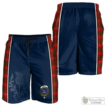 Bruce Tartan Men's Shorts with Family Crest and Scottish Thistle Vibes Sport Style - Tartan Vibes Clothing