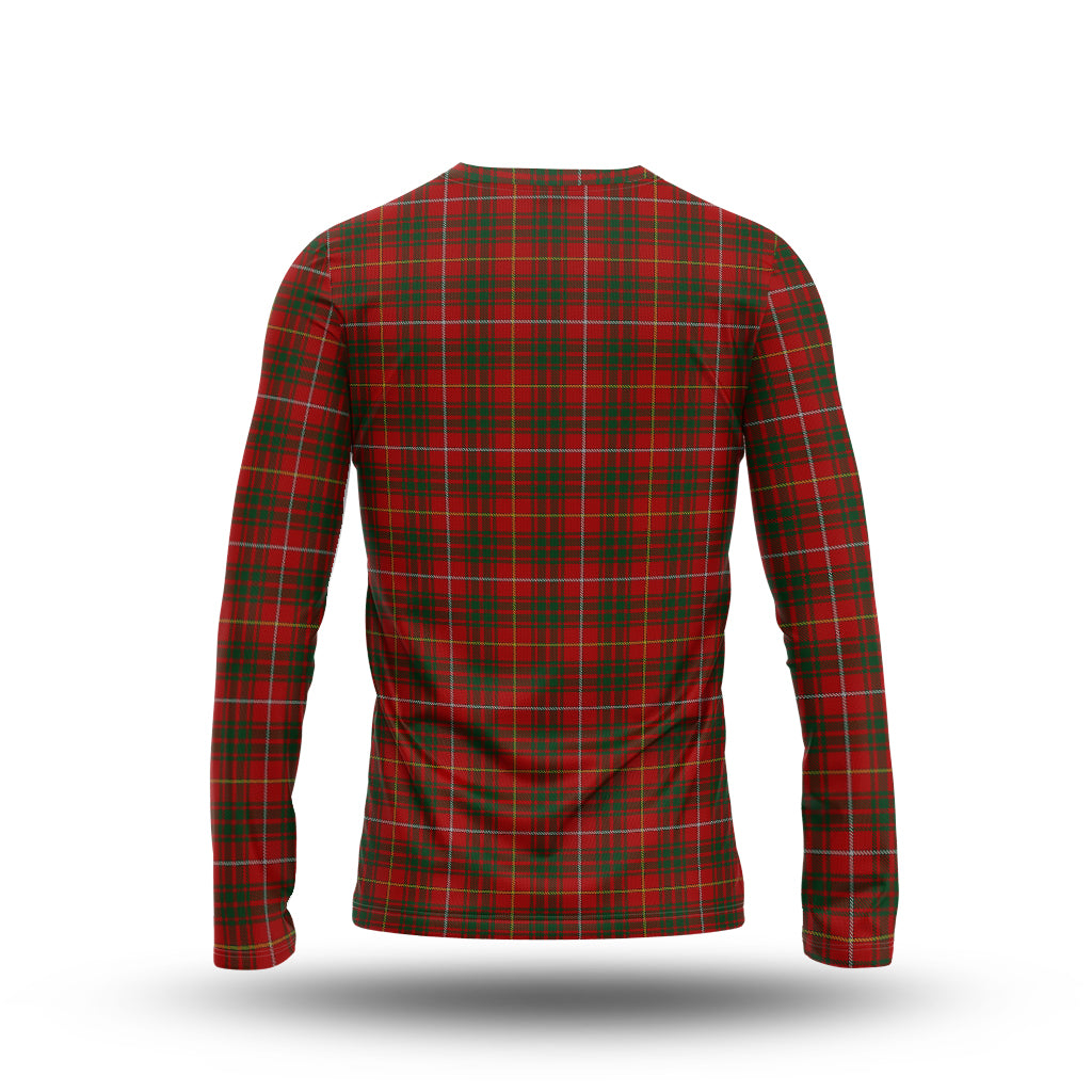 Bruce Tartan Long Sleeve T-Shirt with Family Crest - Tartanvibesclothing