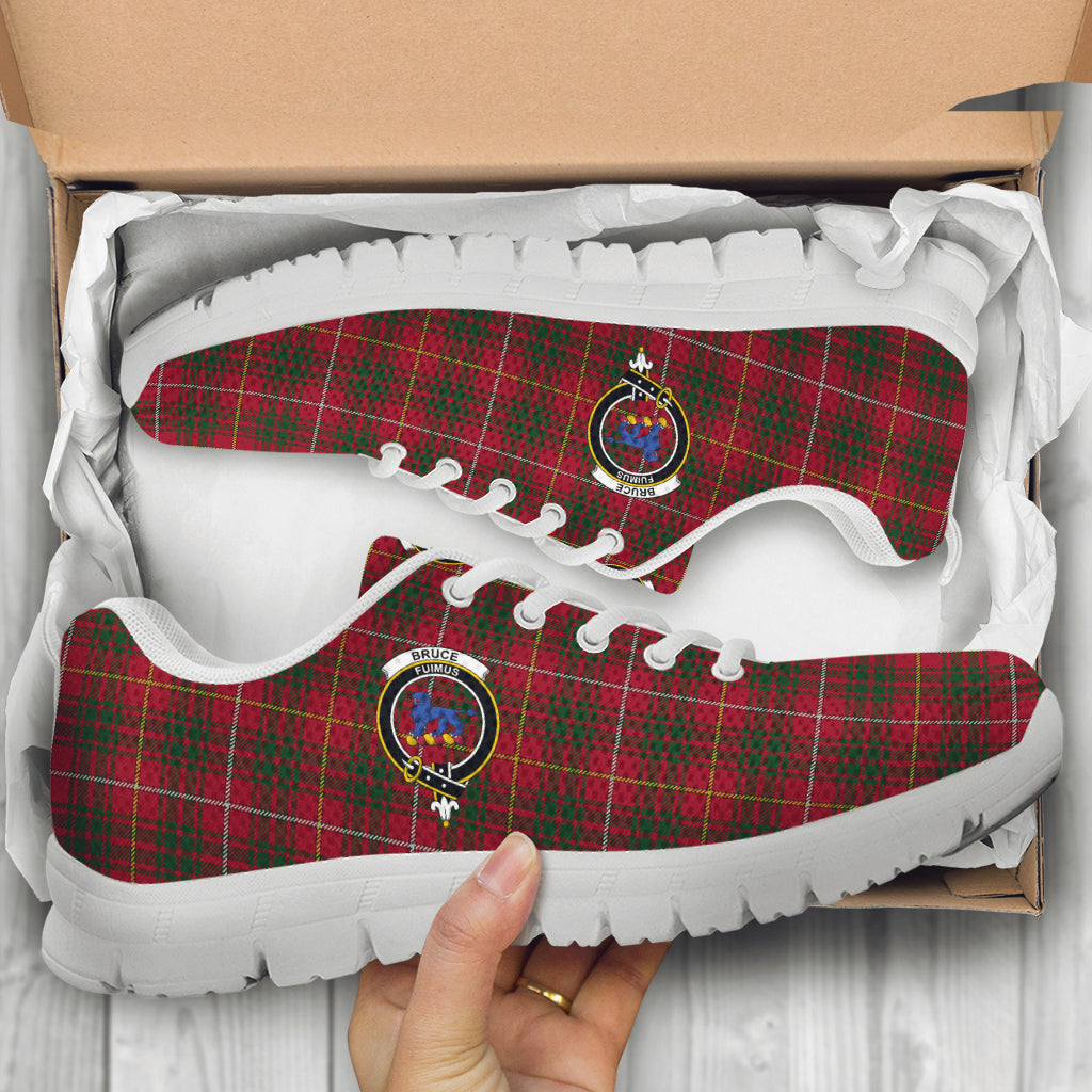 Bruce Tartan Sneakers with Family Crest - Tartan Vibes Clothing