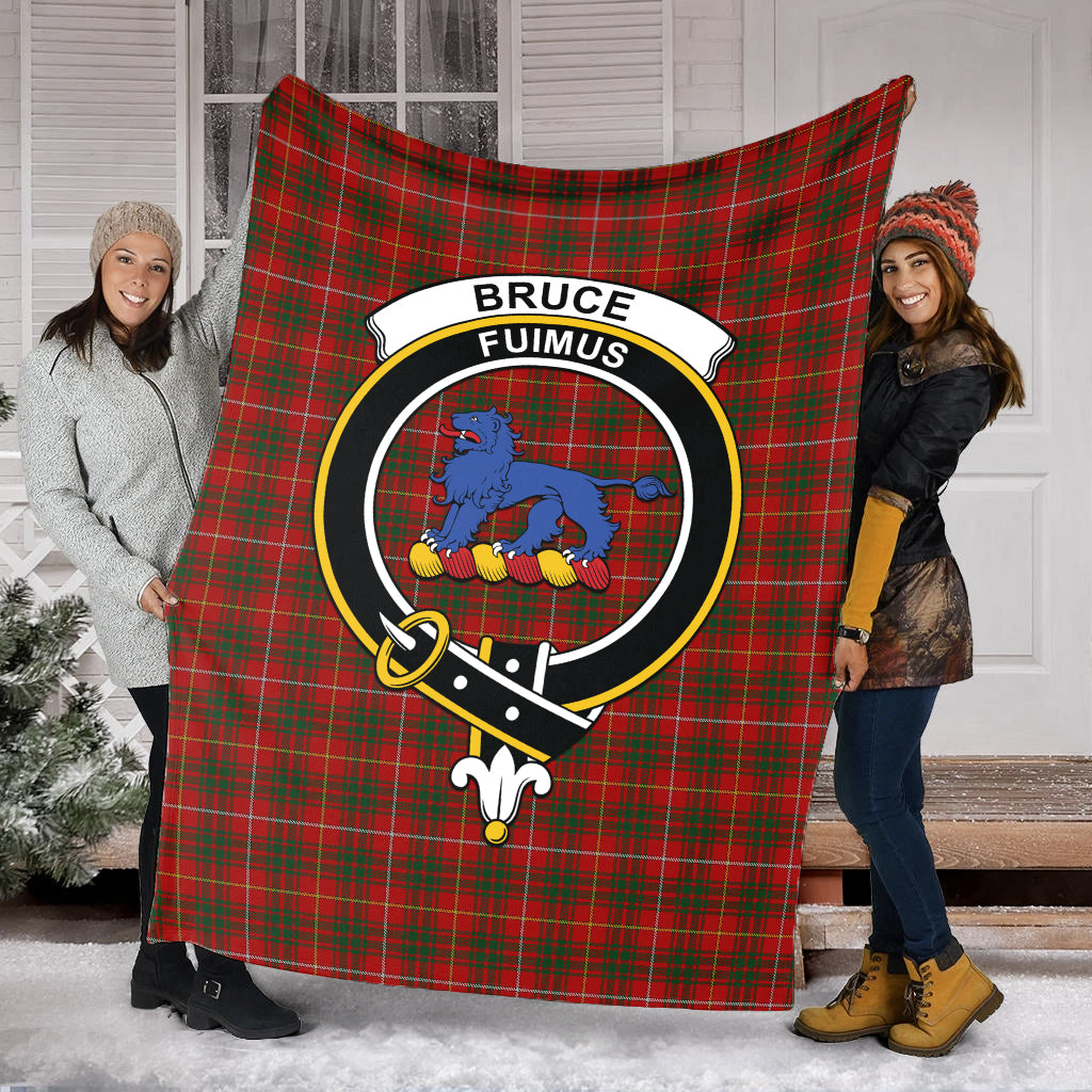 Bruce Tartan Blanket with Family Crest - Tartan Vibes Clothing