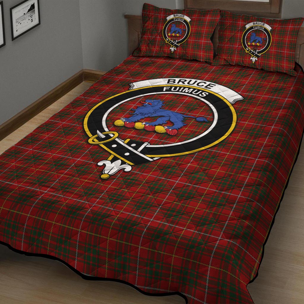 Bruce Tartan Quilt Bed Set with Family Crest - Tartan Vibes Clothing