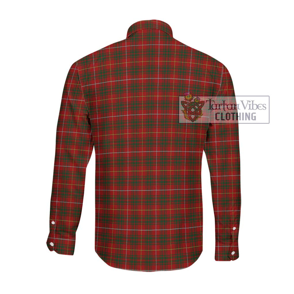 Bruce Tartan Long Sleeve Button Shirt with Family Crest DNA In Me Style - Tartanvibesclothing Shop