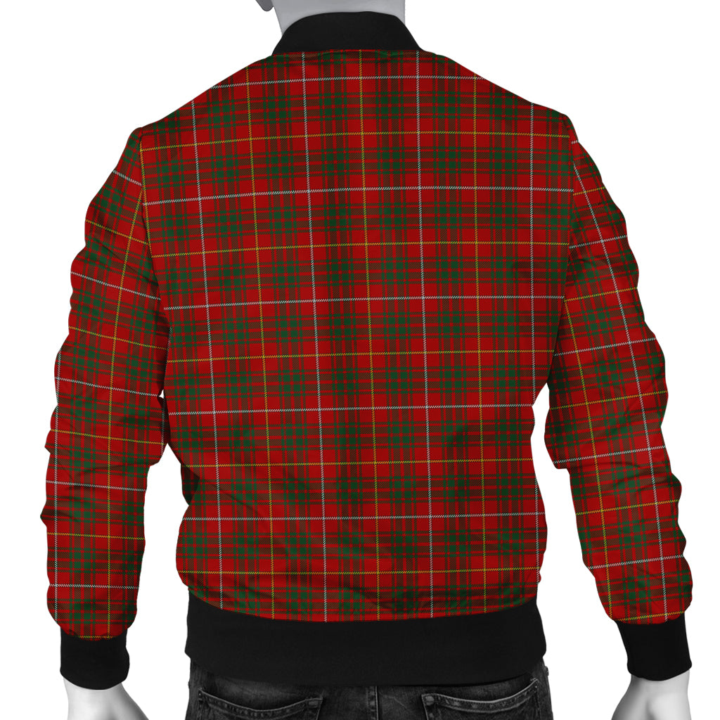 Bruce Tartan Bomber Jacket with Family Crest - Tartanvibesclothing