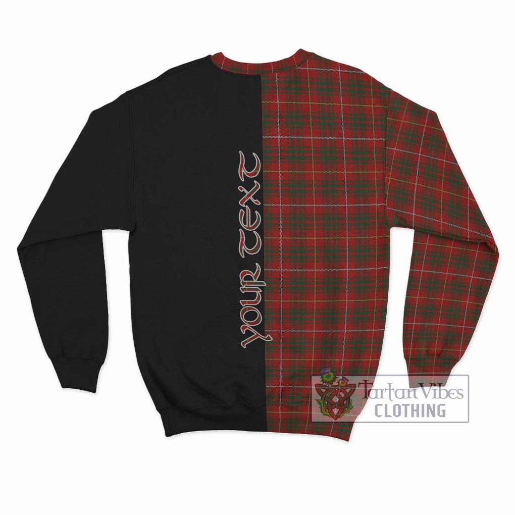 Bruce Tartan Sweatshirt with Family Crest and Half Of Me Style - Tartanvibesclothing Shop