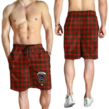 Bruce Tartan Mens Shorts with Family Crest - Tartan Vibes Clothing