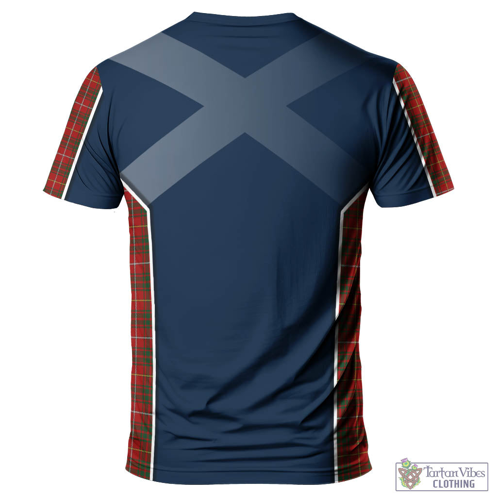 Tartan Vibes Clothing Bruce Tartan T-Shirt with Family Crest and Lion Rampant Vibes Sport Style