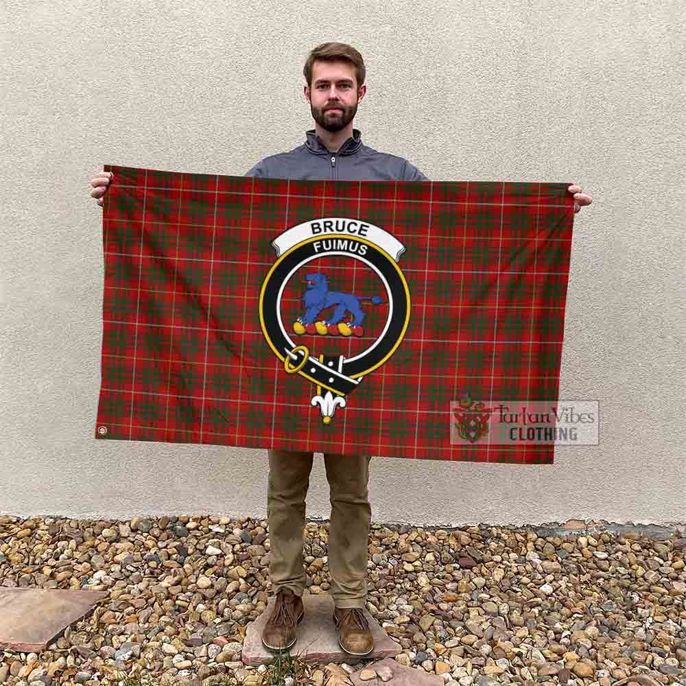 Bruce Tartan House Flag with Family Crest - Tartan Vibes Clothing