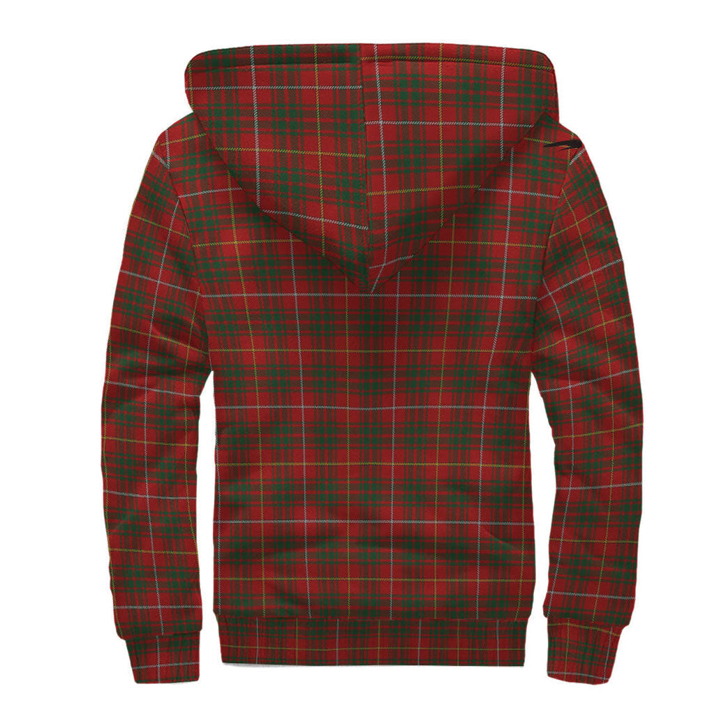 Bruce Tartan Sherpa Hoodie with Family Crest - Tartanvibesclothing