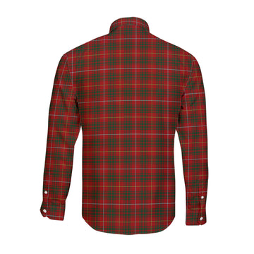 Bruce Tartan Long Sleeve Button Up Shirt with Family Crest