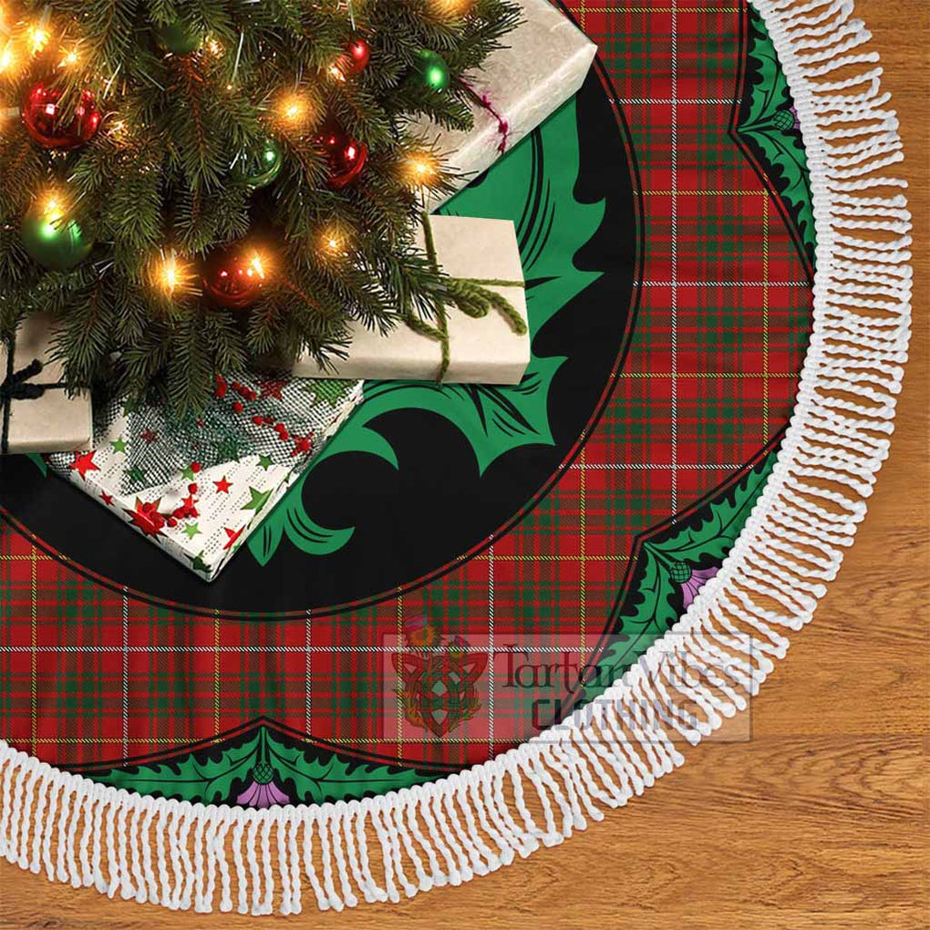 Tartan Vibes Clothing Bruce Tartan Christmas Tree Skirt Scottish Thistle Style