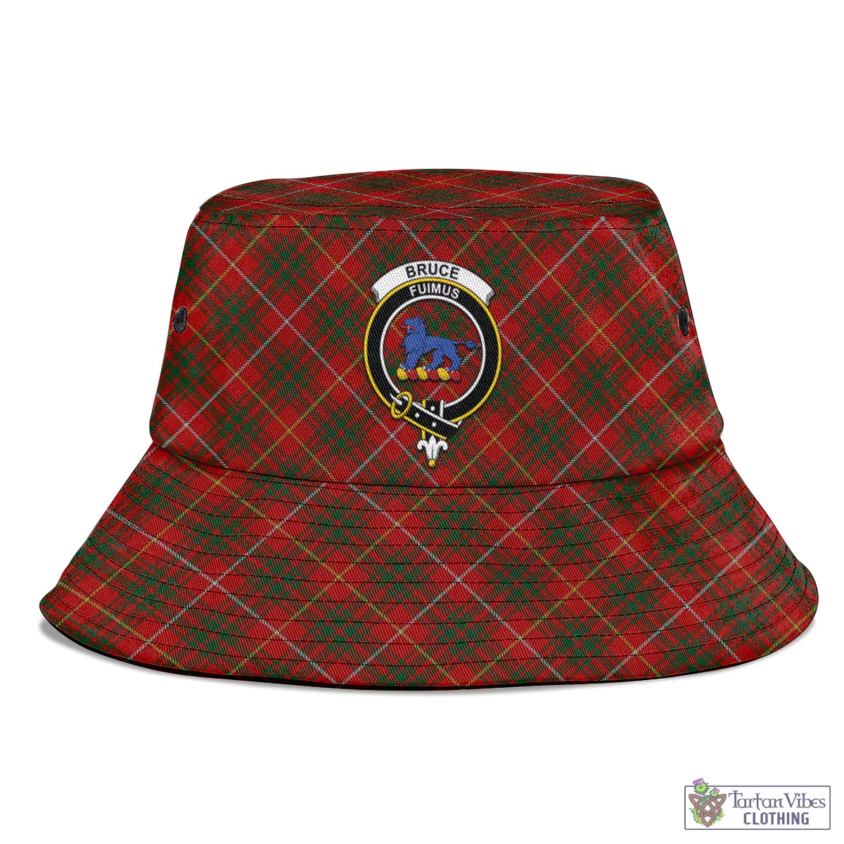 Tartan Vibes Clothing Bruce Tartan Bucket Hat with Family Crest