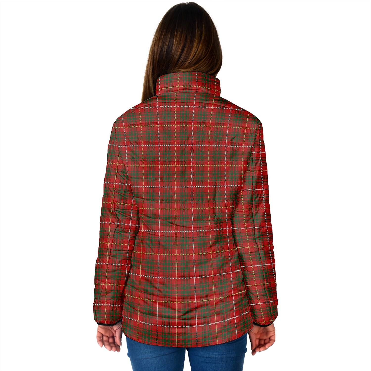 Bruce Tartan Padded Jacket with Family Crest - Tartan Vibes Clothing