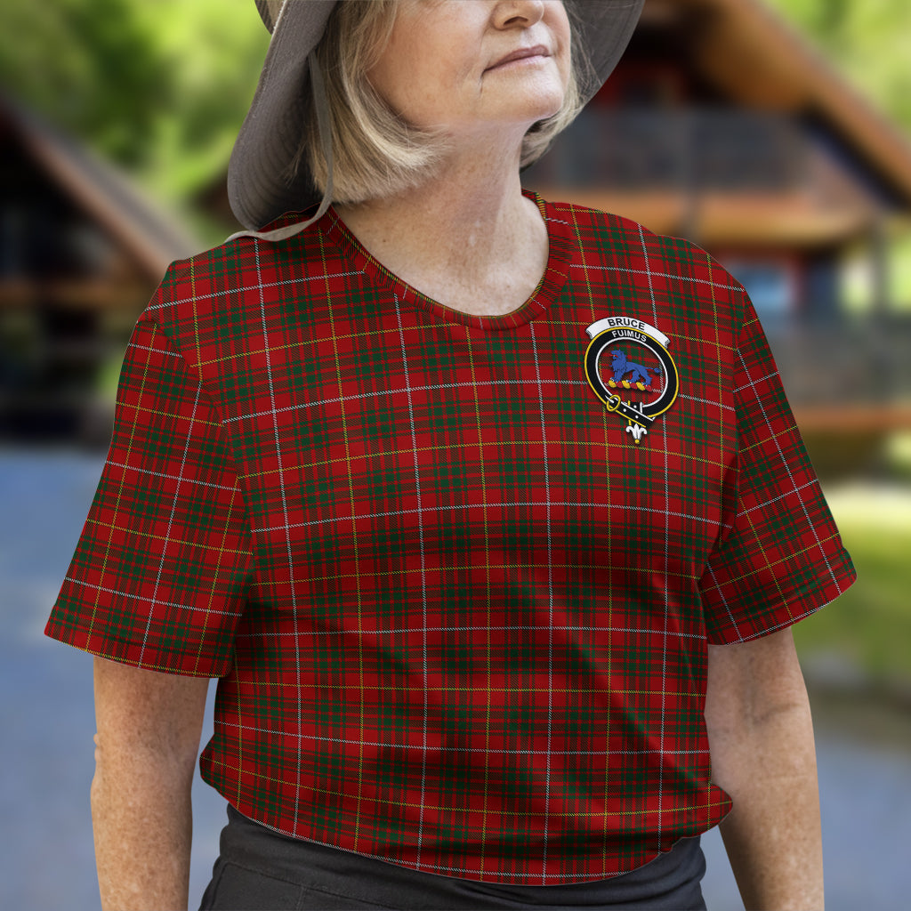 Bruce Tartan T-Shirt with Family Crest - Tartan Vibes Clothing