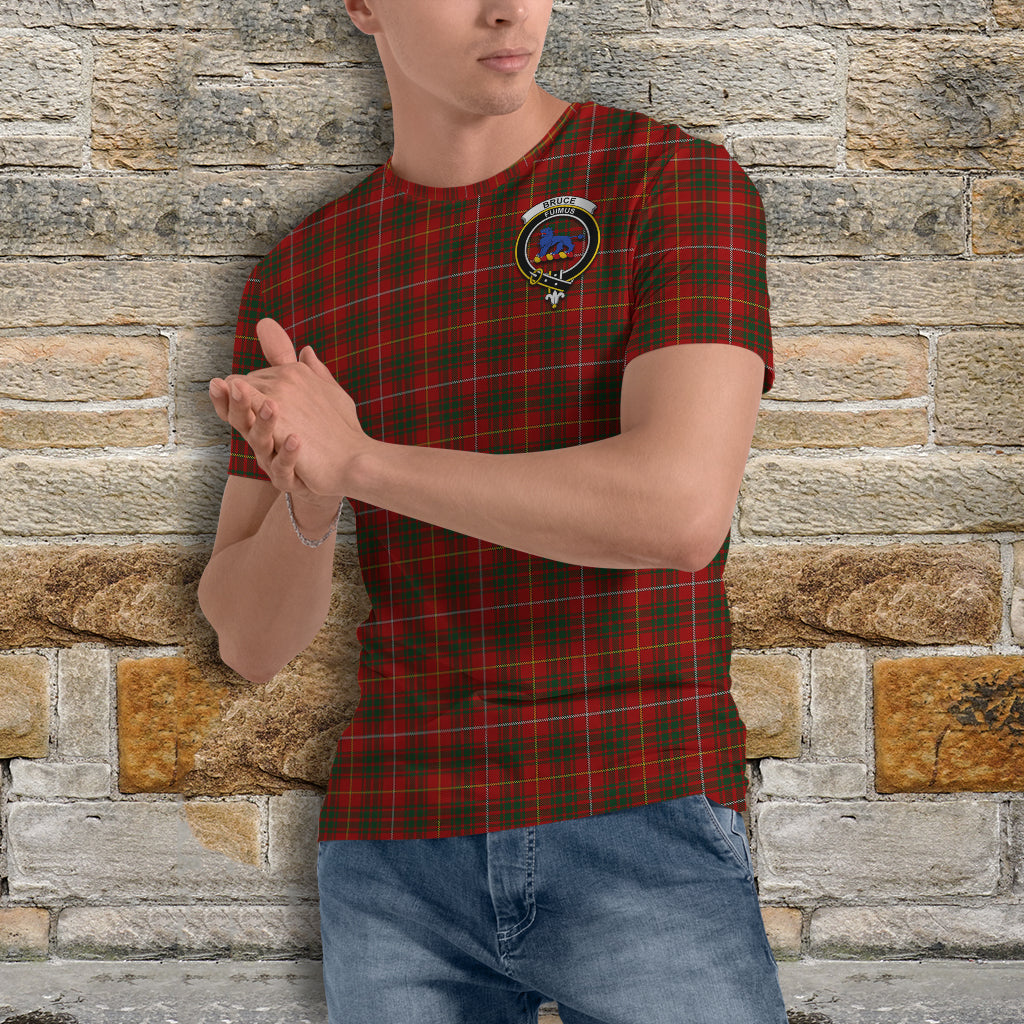 Bruce Tartan T-Shirt with Family Crest - Tartan Vibes Clothing