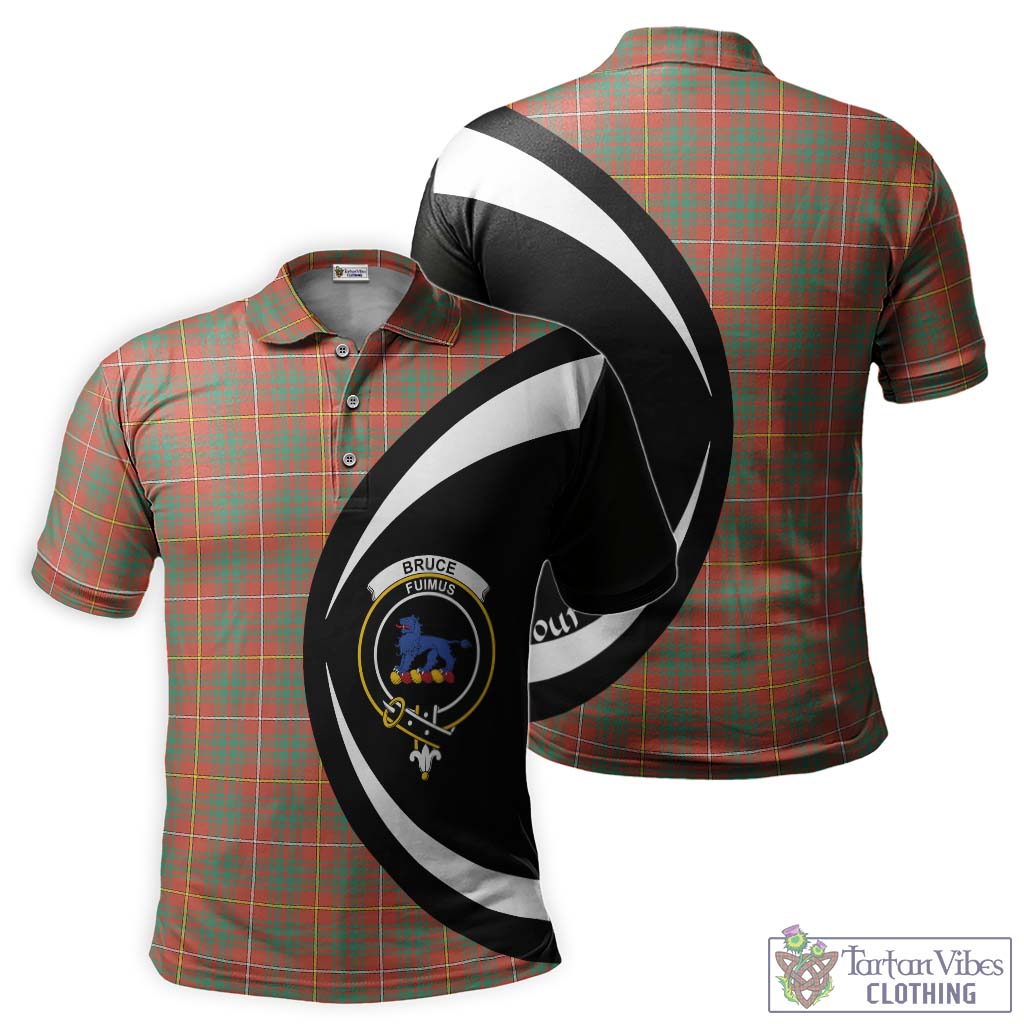 Bruce Ancient Tartan Men's Polo Shirt with Family Crest Circle Style Kid - Tartan Vibes Clothing