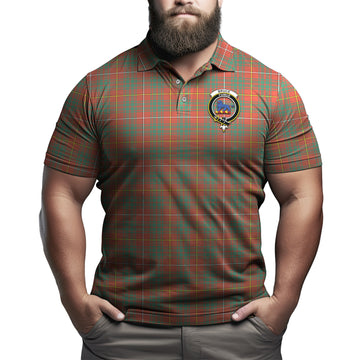 Bruce Ancient Tartan Men's Polo Shirt with Family Crest