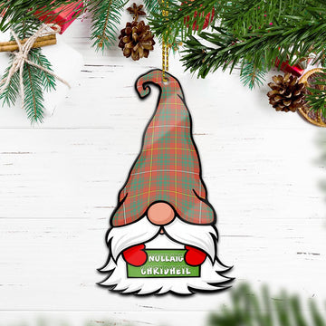 Bruce Ancient Gnome Christmas Ornament with His Tartan Christmas Hat