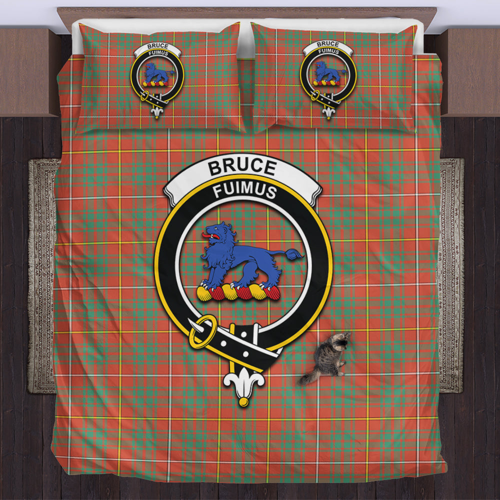 Bruce Ancient Tartan Bedding Set with Family Crest US Bedding Set - Tartan Vibes Clothing