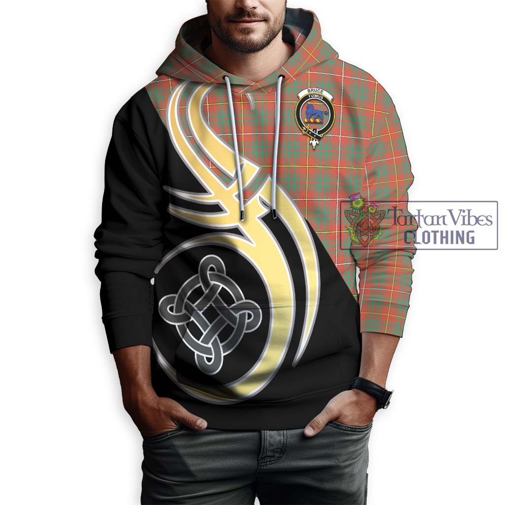 Bruce Ancient Tartan Hoodie with Family Crest and Celtic Symbol Style Zip Hoodie - Tartan Vibes Clothing