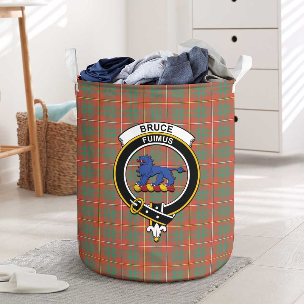 Bruce Ancient Tartan Laundry Basket with Family Crest One Size - Tartanvibesclothing Shop