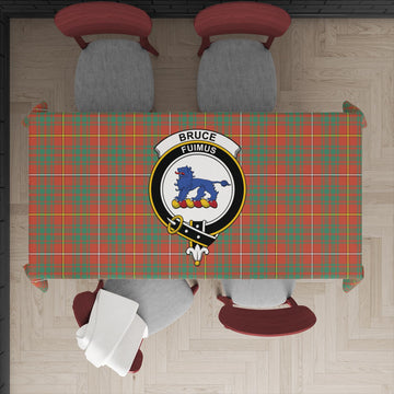 Bruce Ancient Tartan Tablecloth with Family Crest