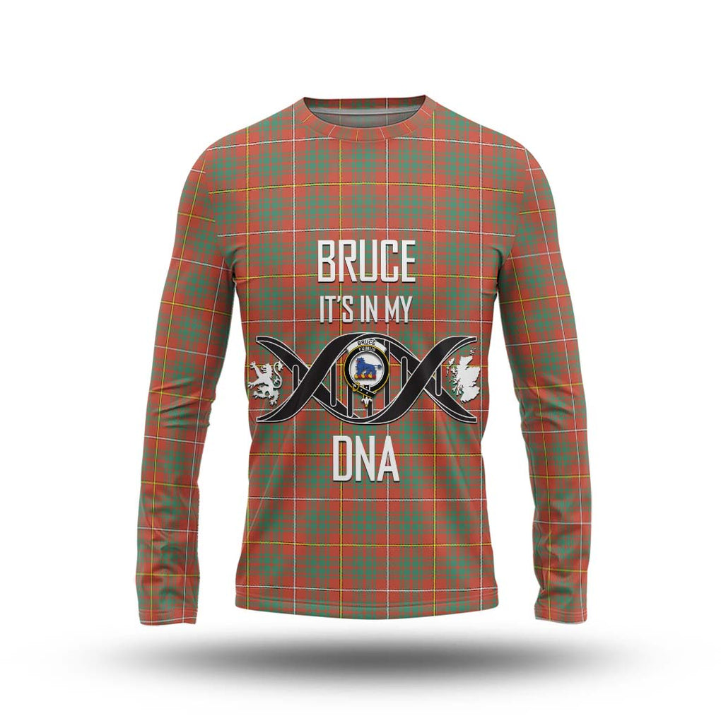 Bruce Ancient Tartan Long Sleeve T-Shirt with Family Crest DNA In Me Style Unisex - Tartanvibesclothing Shop