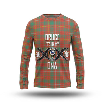 Bruce Ancient Tartan Long Sleeve T-Shirt with Family Crest DNA In Me Style