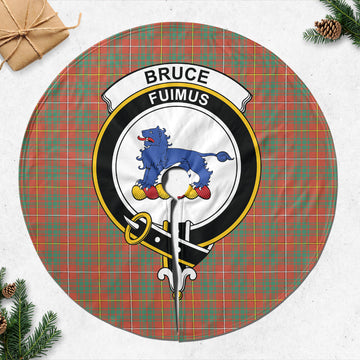 Bruce Ancient Tartan Christmas Tree Skirt with Family Crest