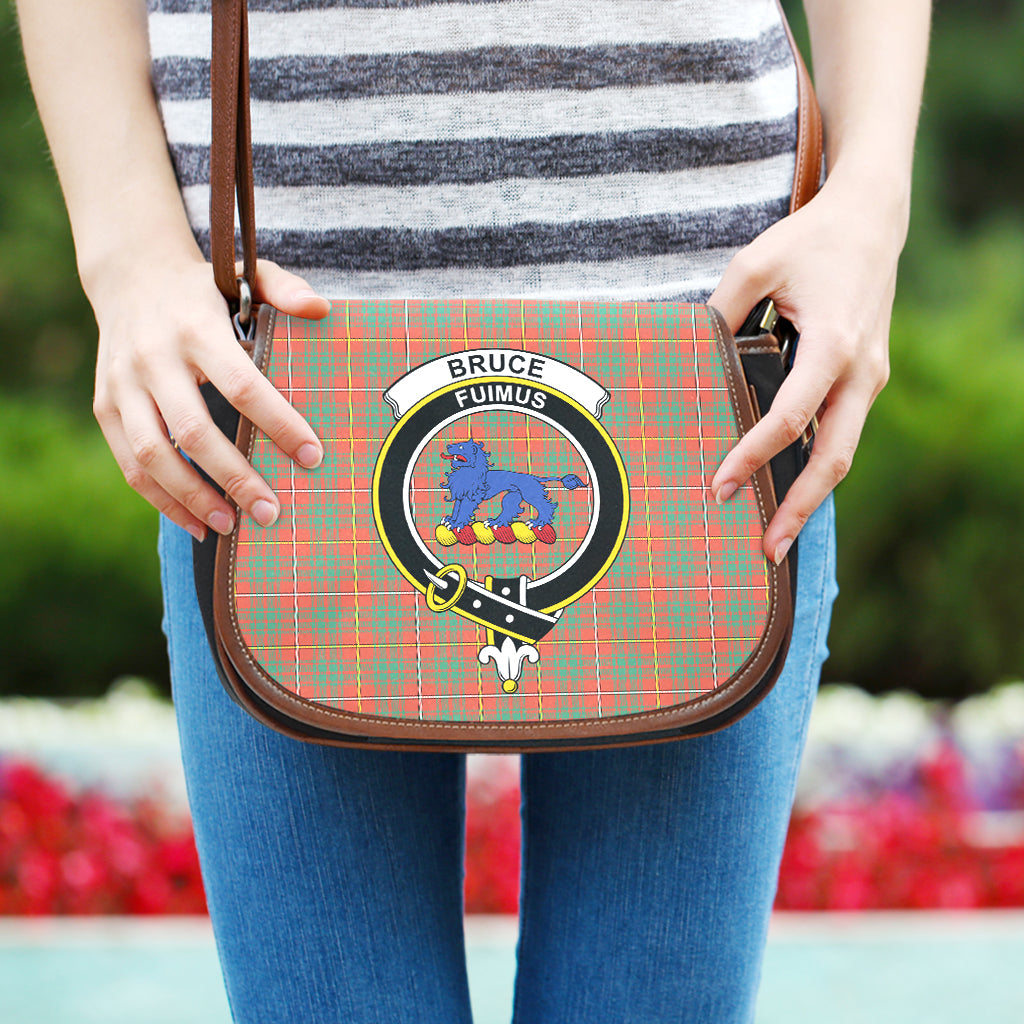 Bruce Ancient Tartan Saddle Bag with Family Crest One Size - Tartan Vibes Clothing