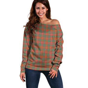 Bruce Ancient Tartan Off Shoulder Women Sweater