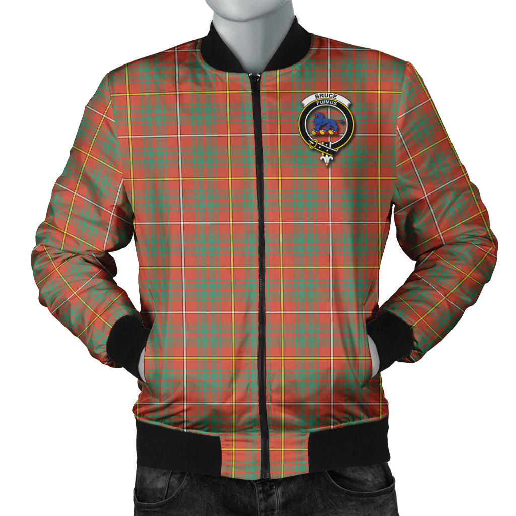 Bruce Ancient Tartan Bomber Jacket with Family Crest Unisex - Tartanvibesclothing