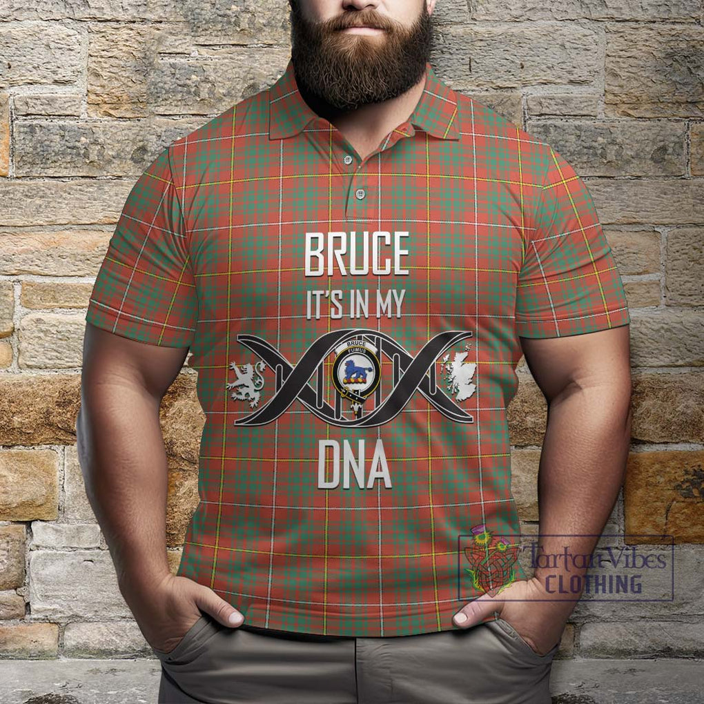 Bruce Ancient Tartan Polo Shirt with Family Crest DNA In Me Style Kid - Tartanvibesclothing Shop