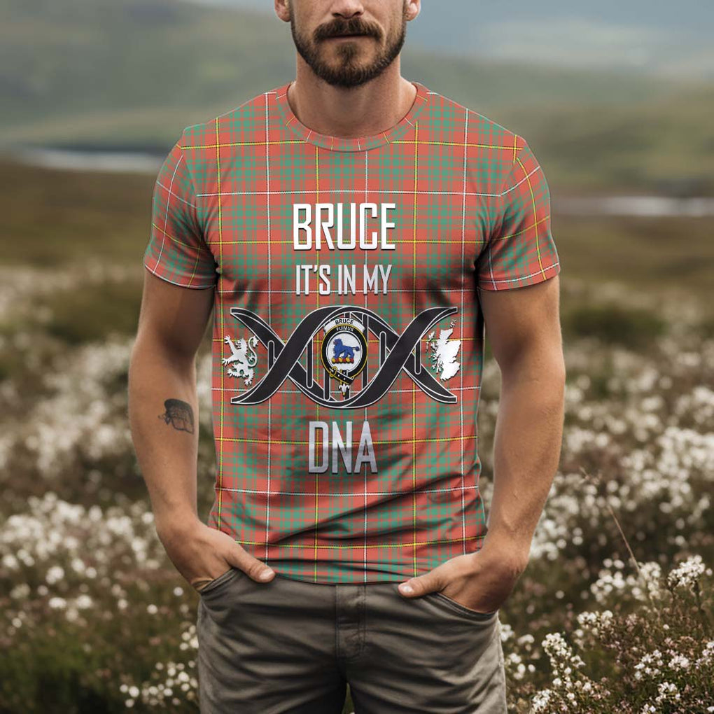 Bruce Ancient Tartan T-Shirt with Family Crest DNA In Me Style Kid's Shirt - Tartan Vibes Clothing